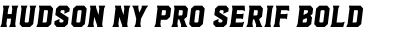 Hudson NY Pro Serif Bold Itl
